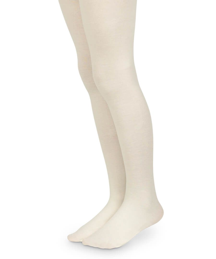 Jefferies Smooth Microfiber Tights in Ivory, style 1445