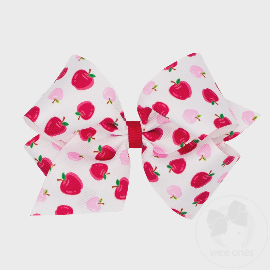 King Back to School Print Bow