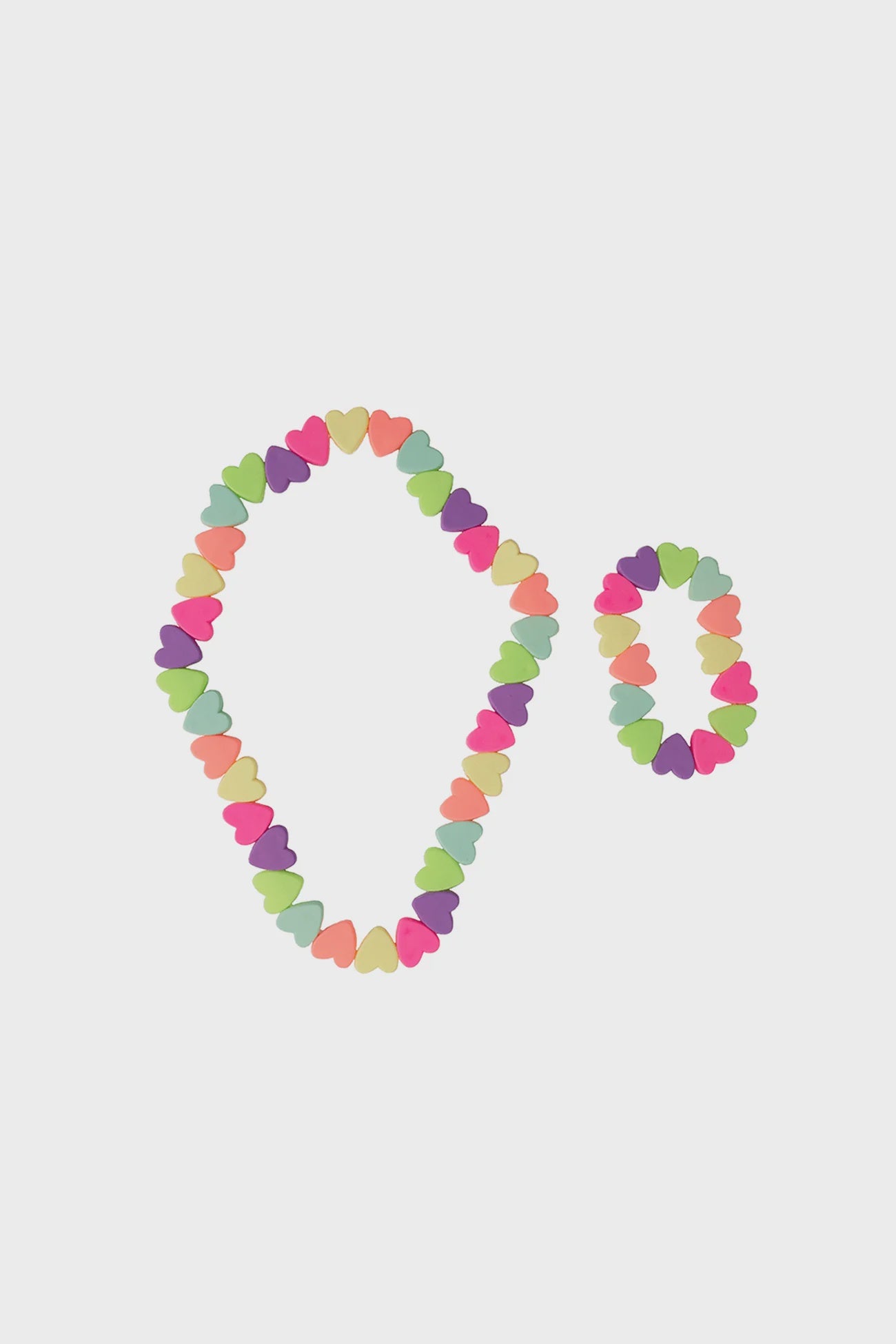 Sweet Tart Heart Necklace and Bracelet Set - 86122