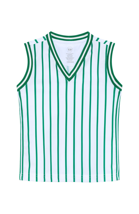 Power Play Tank - Kelly Green Stripe
