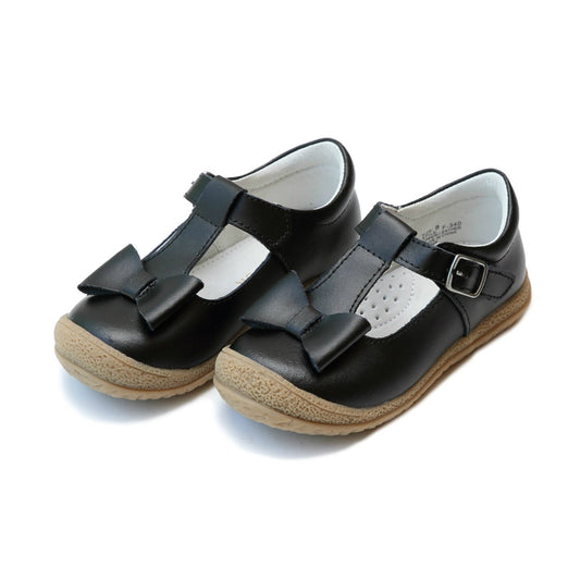 L'Amour Emma Bow T-Strap - Black