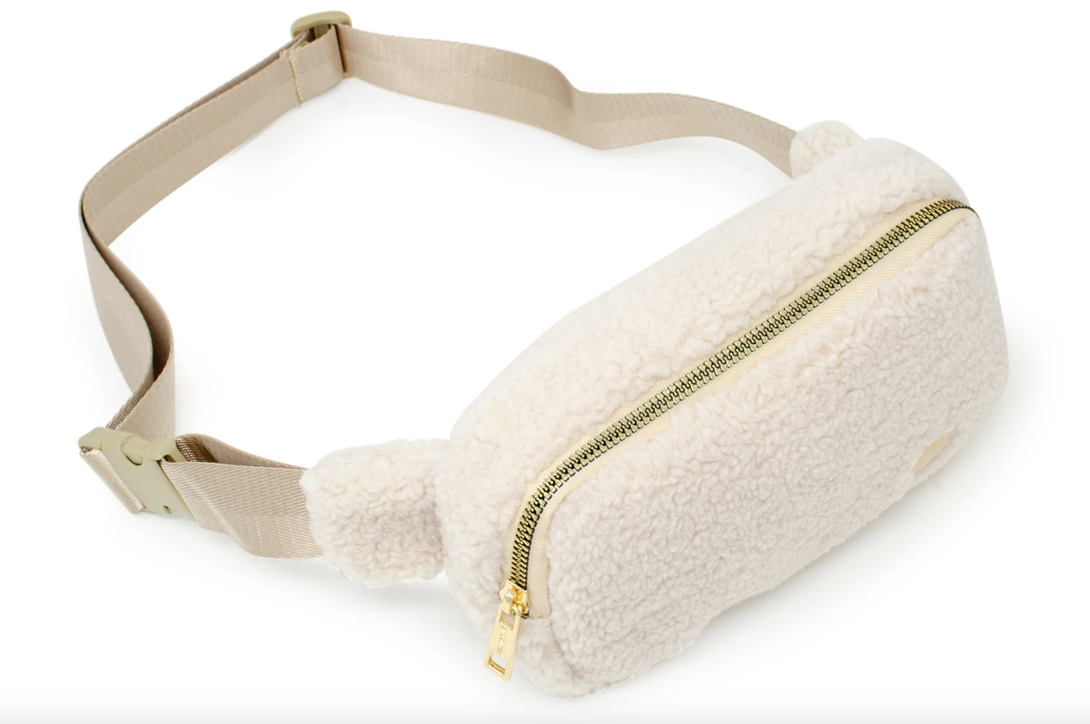 Fuzzy Belt Bag w/ Heart For Kids