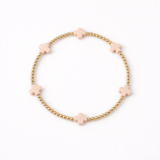 CK Island Girl Cross Bracelet — Off-White