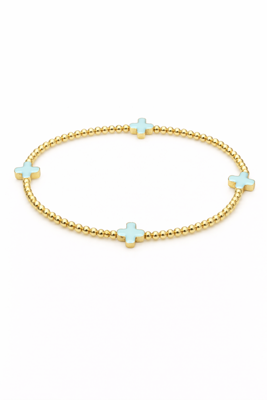 CK Lucy Cross Bracelet — Blue