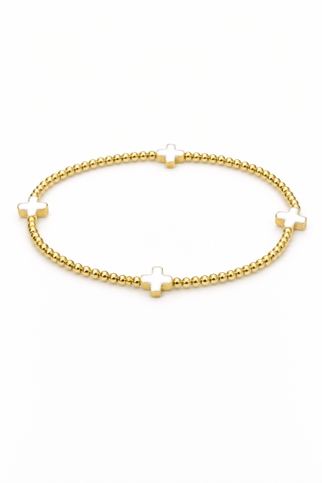 CK Lucy Cross Bracelet — White