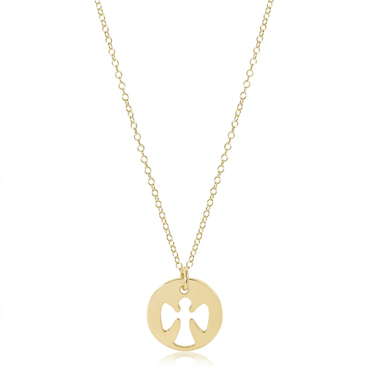 egirl 14" Necklace Gold - Guardian Angel Gold Disc