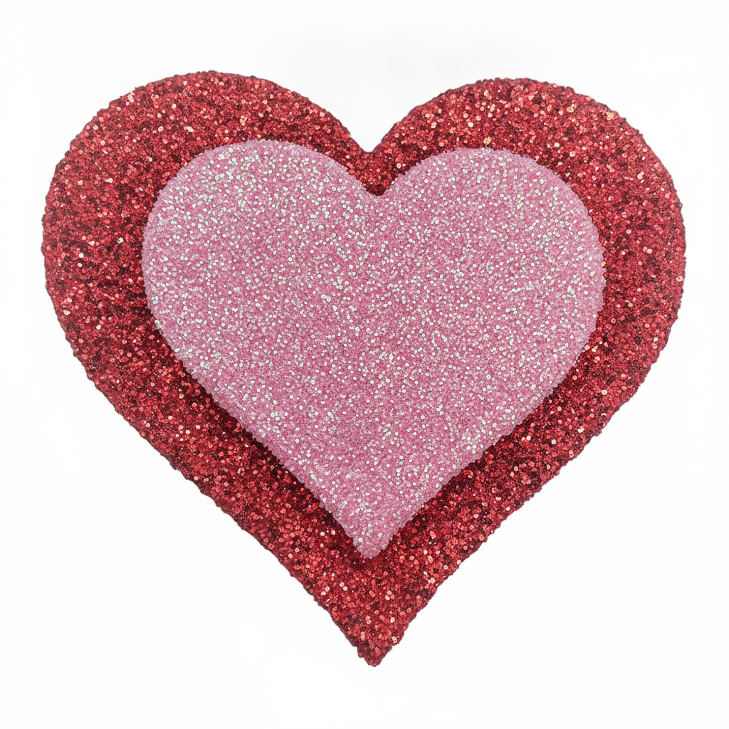 Glitter Heart Clip