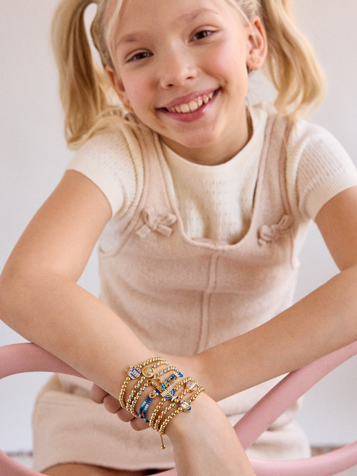 Happy Hanukkah Bracelet Set - worn view