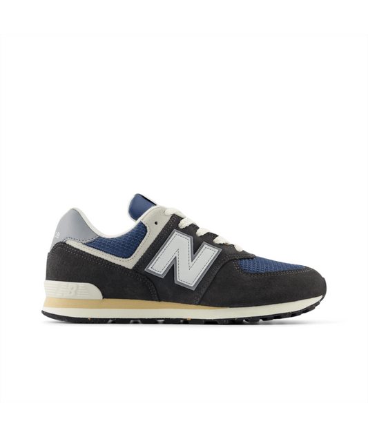 574 Core Lace (Big Kids) - Black Grey