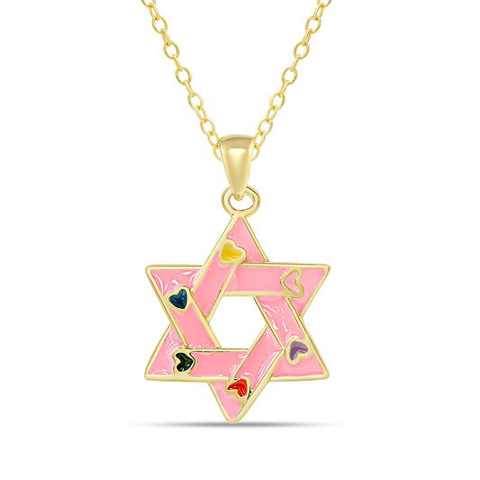 Star of David Pendant – Pink