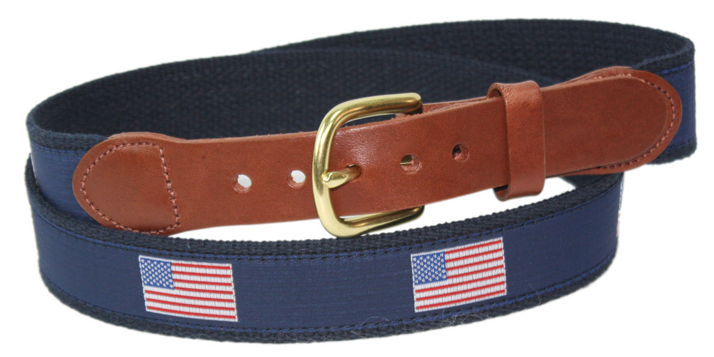 Motif Belt American Flag | American Flag on Navy