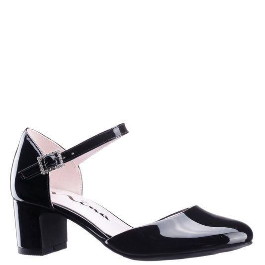 Nina Macey in Black Patent, angled view