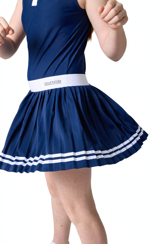Pleated Skort - Navy (2)