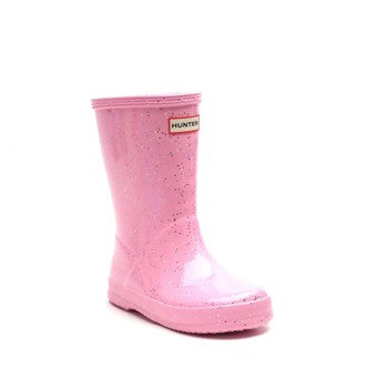 Hunter Kids First Giant Glitter Rain Boots Light Pink-681