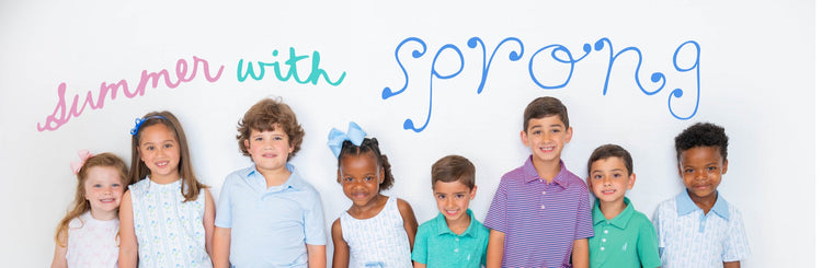 Group of kids with summer with Sprong wordmark