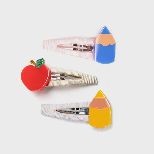 Vibrant Color Pencils and Apple Snap Clips