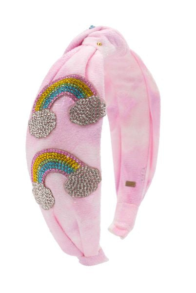 Crystalized Rainbow Knot Headband