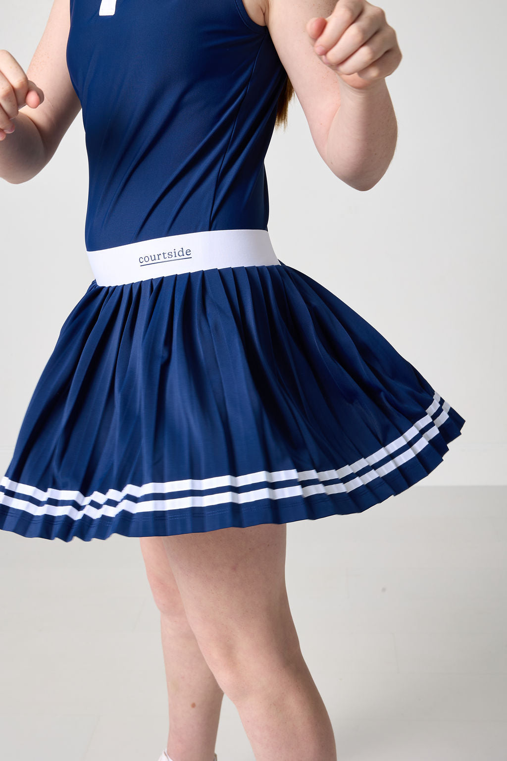 Pleated Skort - Navy (2)