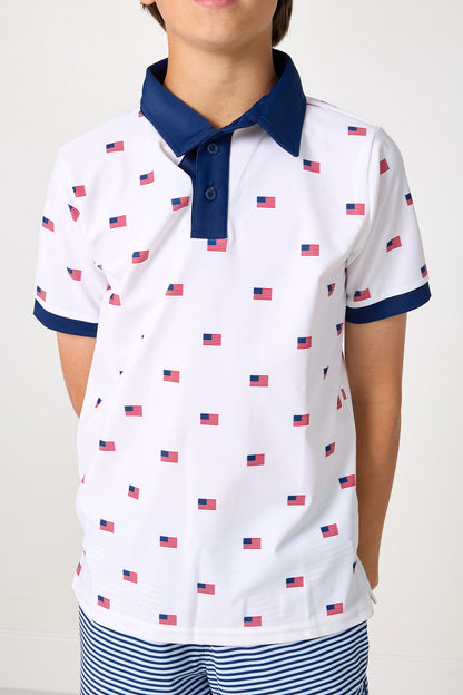 Polo Shirt Nautical - Old Glory Print (3)