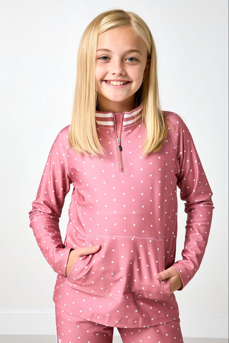 Retro Half Zip - Dusty Pink (2)