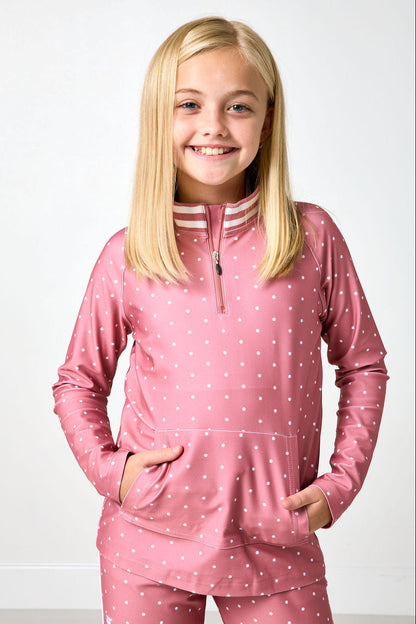 Retro Half Zip - Dusty Pink (2)