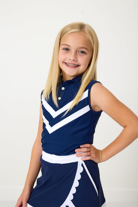 Cheer Top - Navy (2)