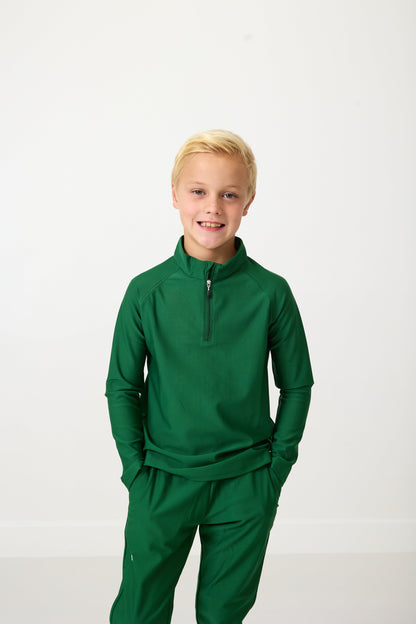 Retro Half Zip - Green (3)