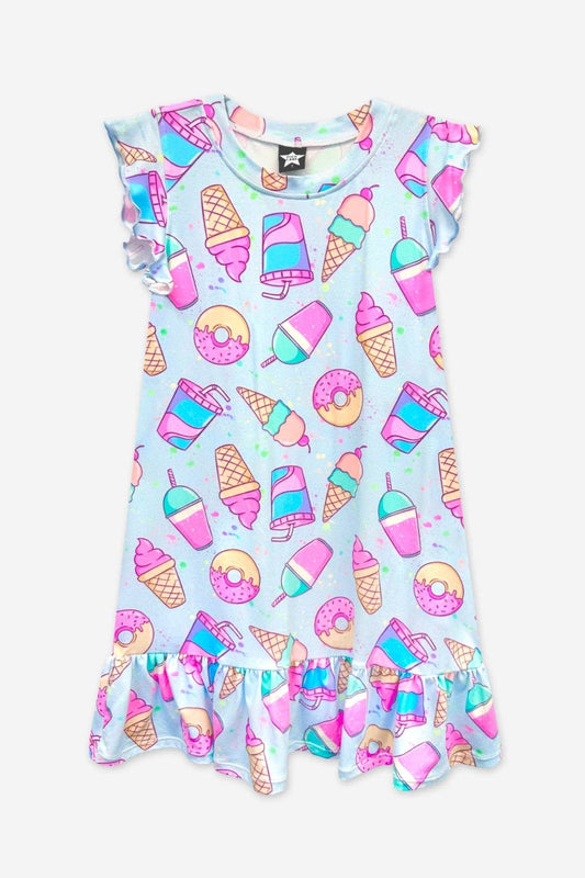 Simply Soft Flutter Sleeve Lounge Dress