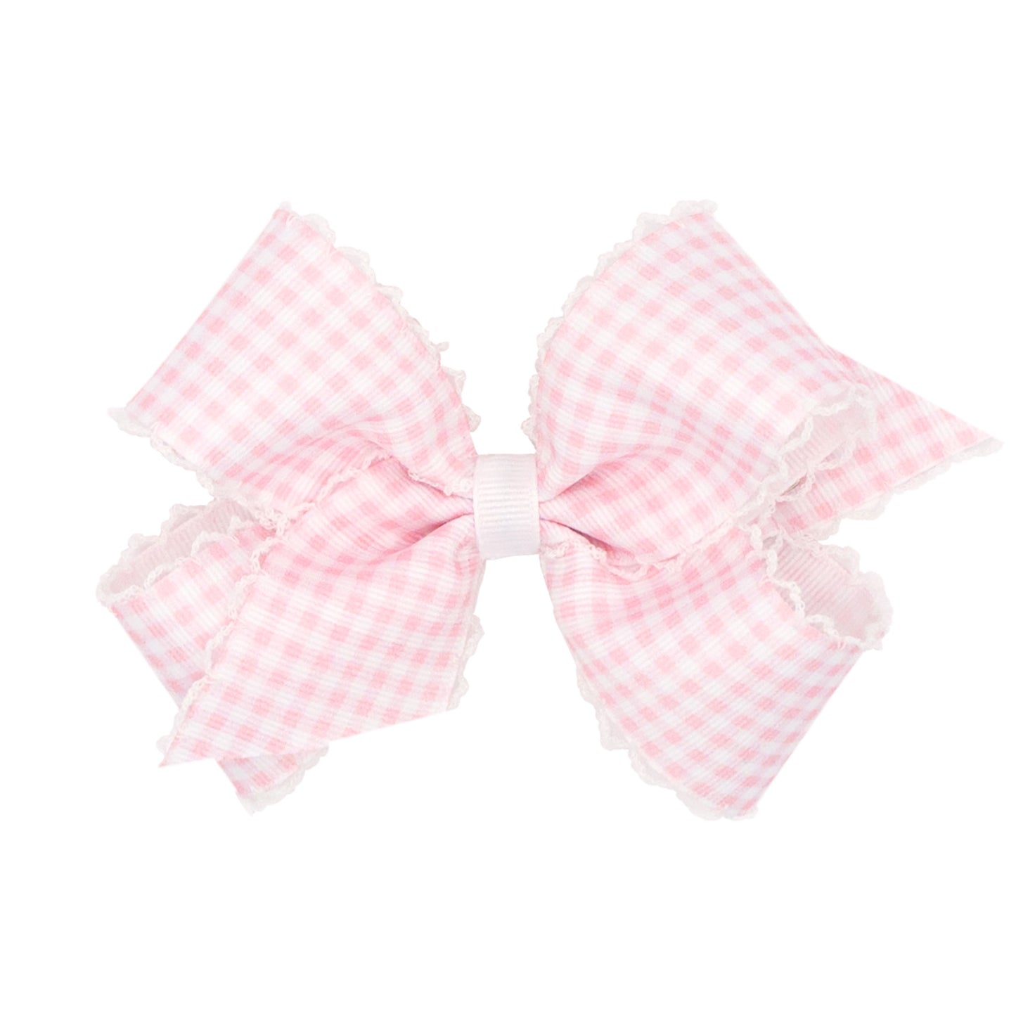 Medium Gingham Print Grosgrain Bow
