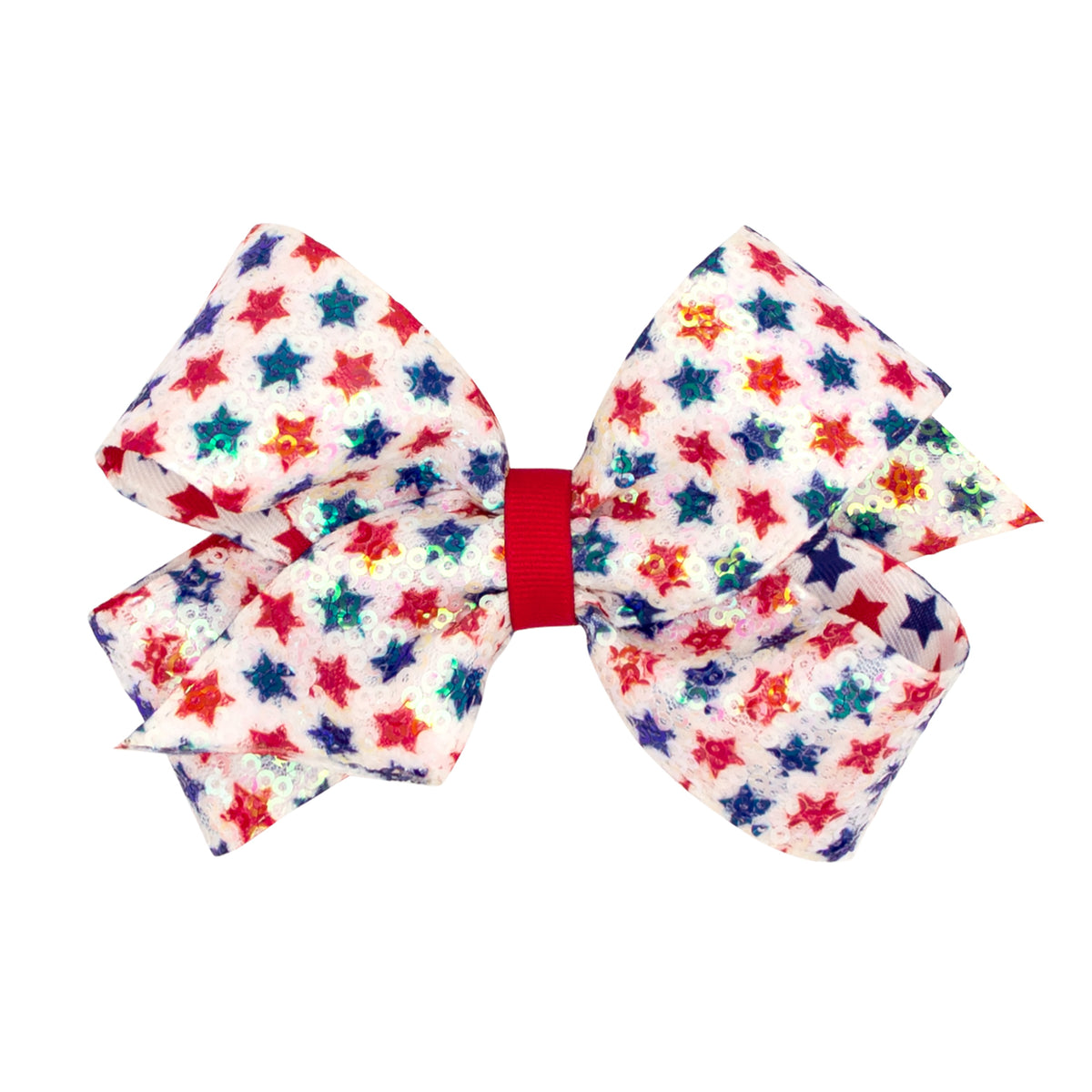 Medium Sequins Star Print Bow