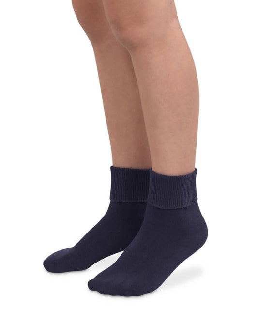 Smooth Toe Organic Cotton Turn Cuff Socks