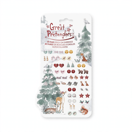 Great Pretenders 30 Pairs Stick-on Earrings Woodland Animals