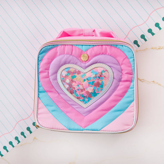 "Taylor" Quilted Hearts Confetti Lunchbox