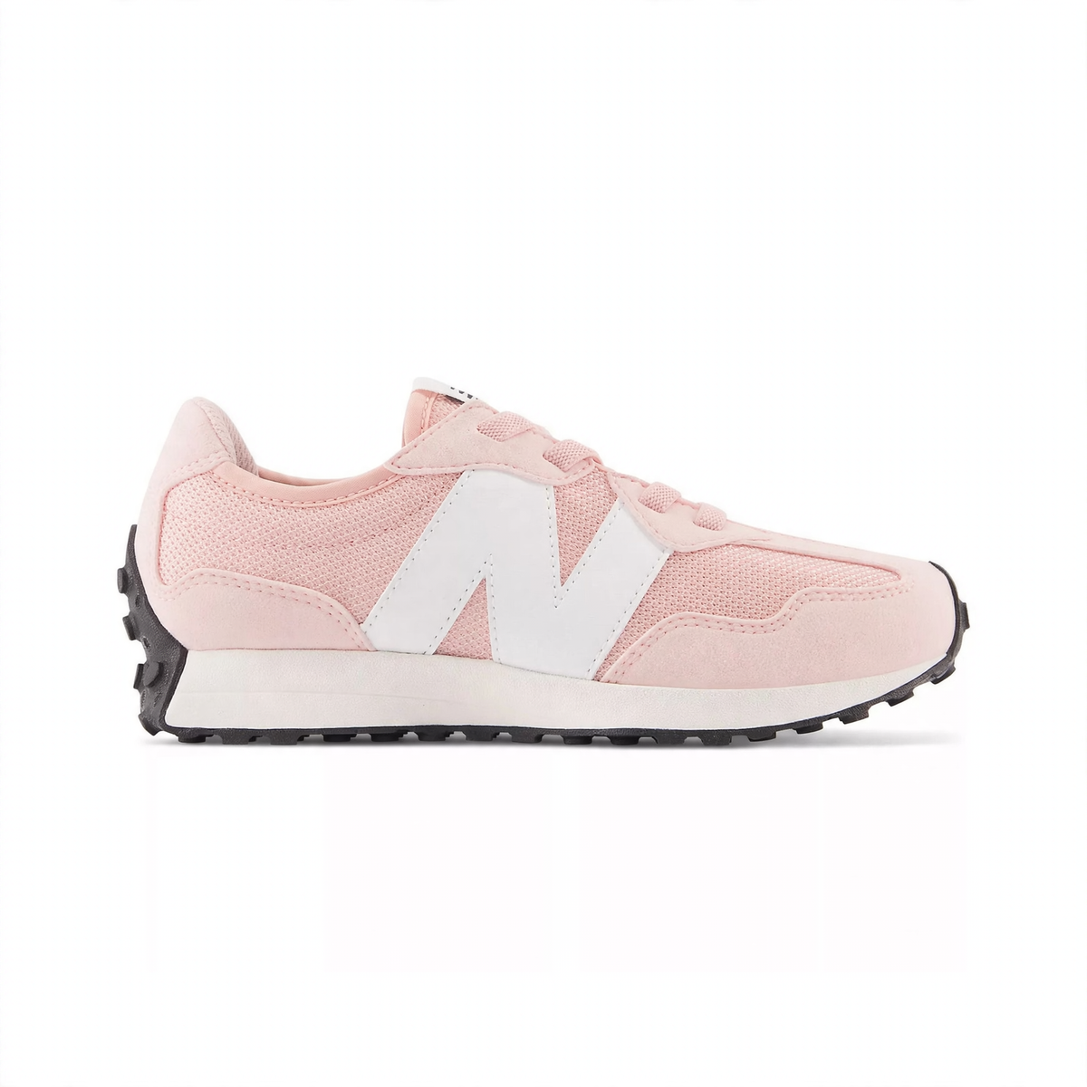327 Bungee Lace (Little Kids) | pink white
