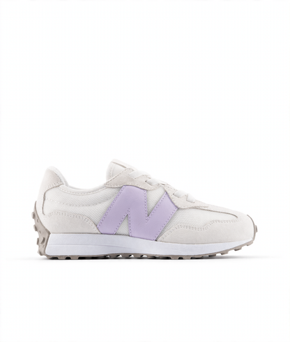 327 Bungee Lace (Little Kids) | white lavender