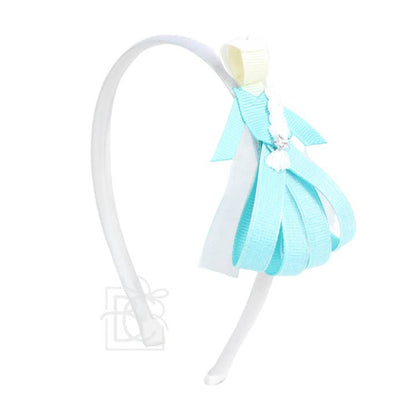 Beyond Creations Princess Headband - Aqua/white princess - one headband