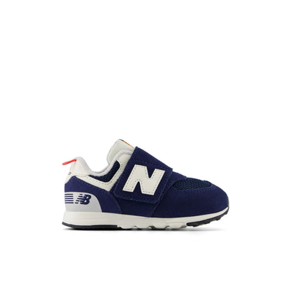 574 new-b Hook & Loop - NB Navy/Blast Red