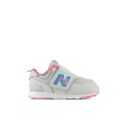 574 new-b Hook & Loop - Grey Matter/Signal Pink