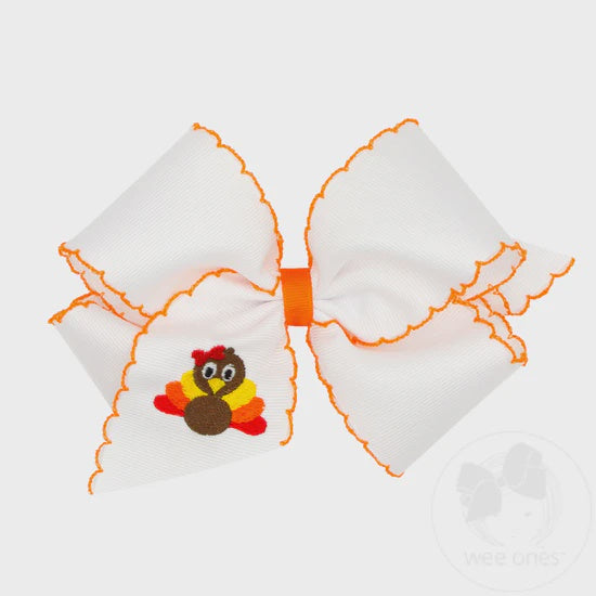 King Harvest Embroidered Bow w/ Moonstitch Edge