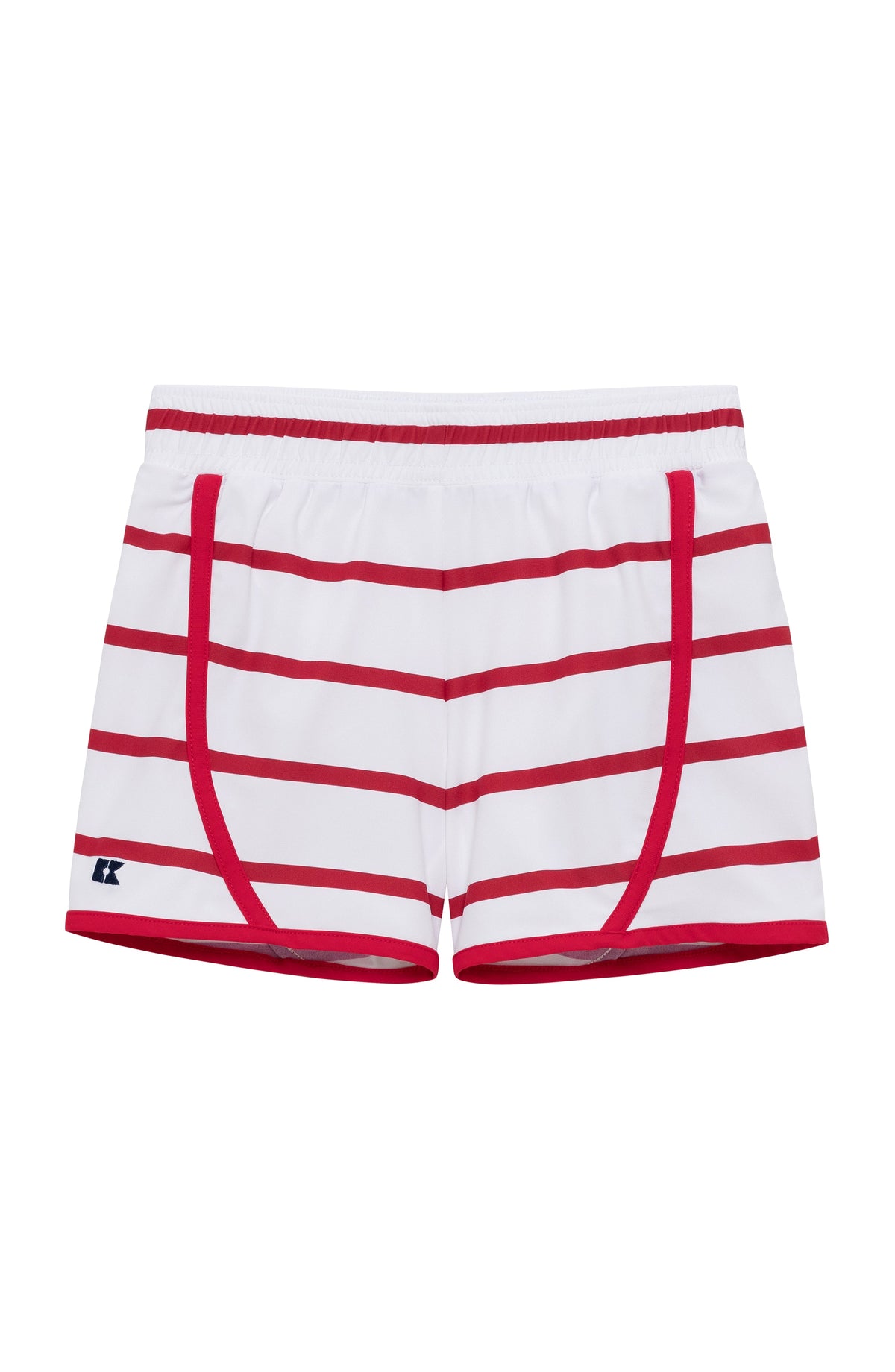 Girl's Super Short - Red/White Stripe