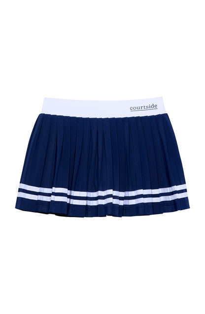 Pleated Skort - Navy