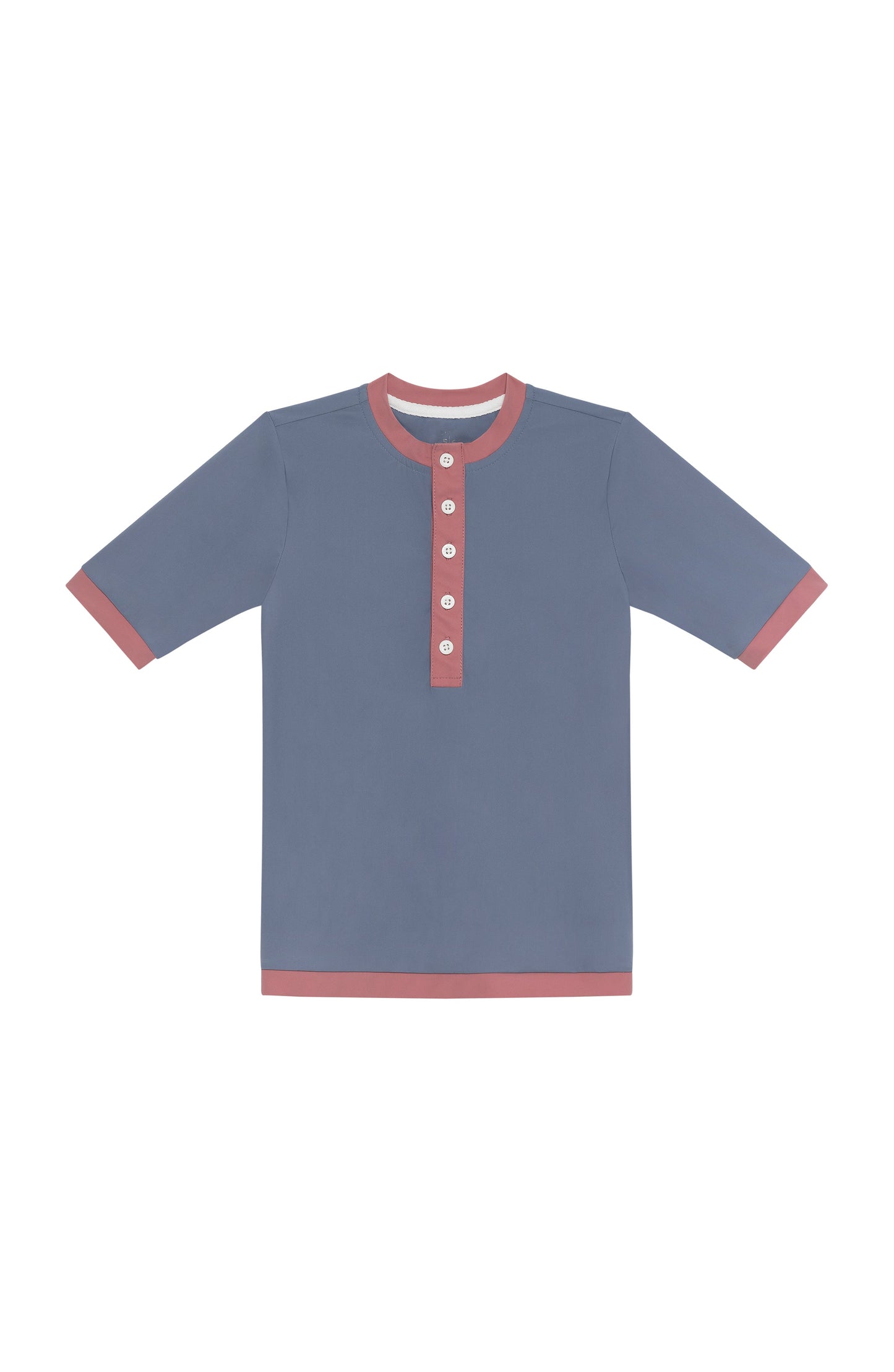 Henley - Slate/Dusty Pink