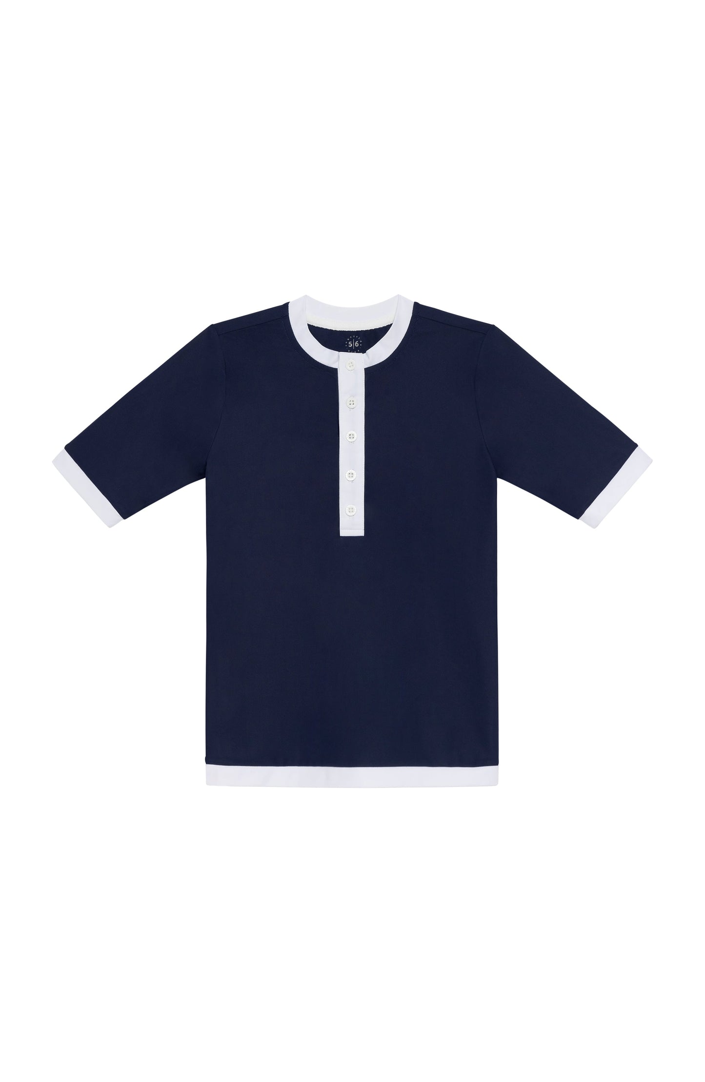 Henley - Navy/White