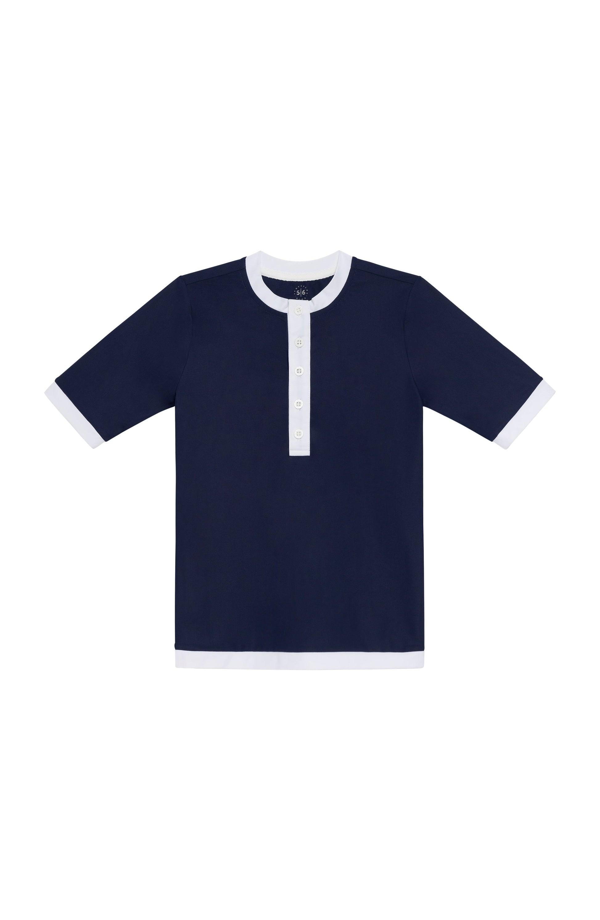 Henley - Navy/White