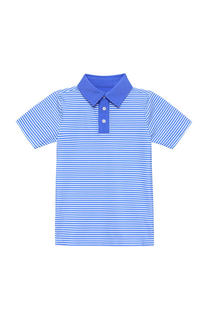 Polo Shirt - Sky Blue Thin Stripe