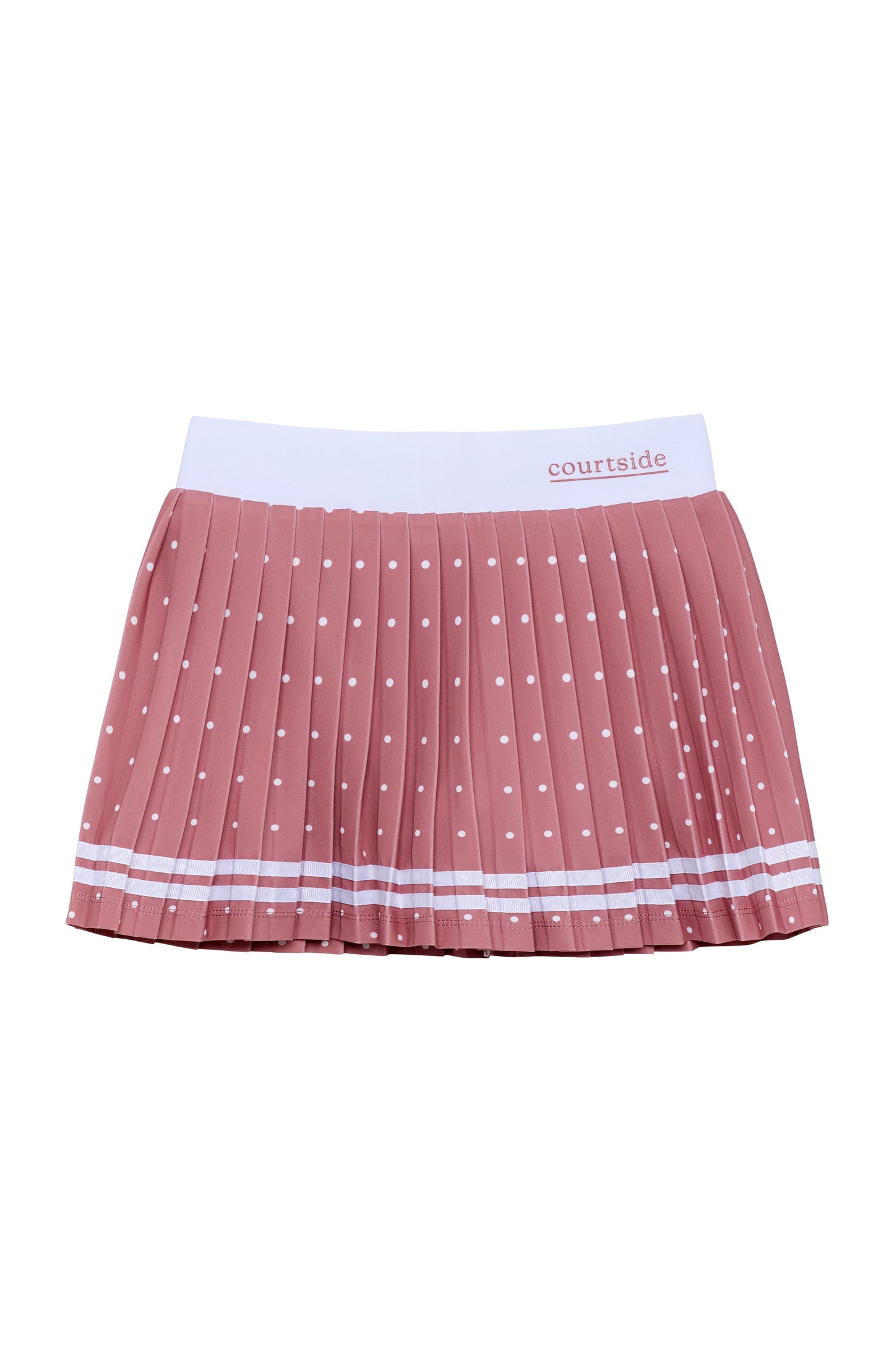 Pleated Skort - Dusty Pink Polka Dot