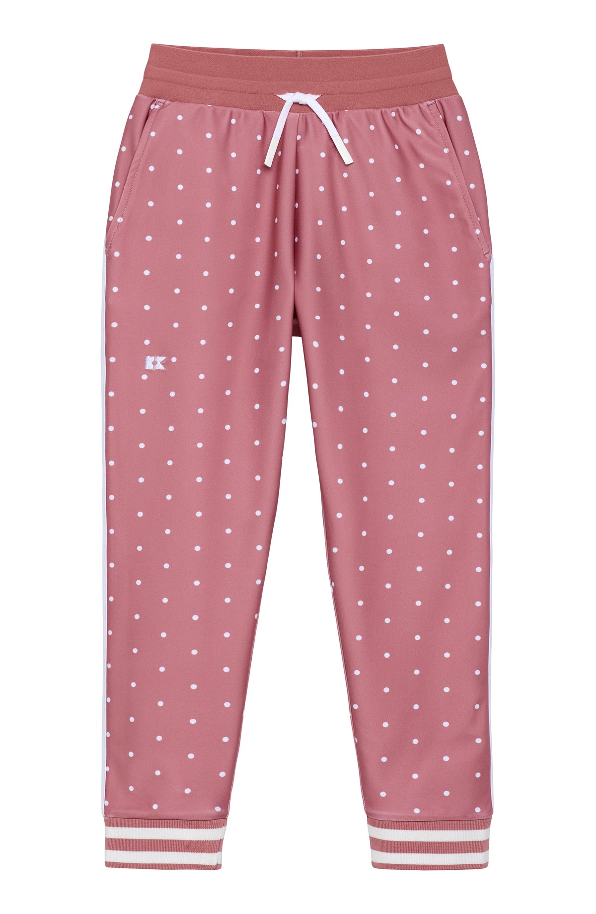 Retro Warm Up Jogger - Dusty Pink Polka Dot
