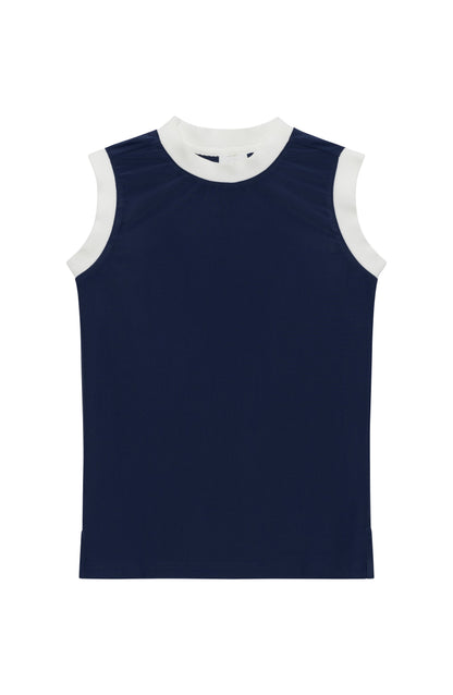 Girl's Muscle Tank Navy