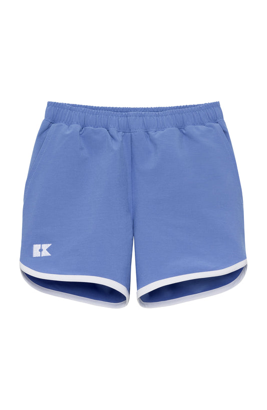 Retro Super Short - Sky Blue w/White Piping