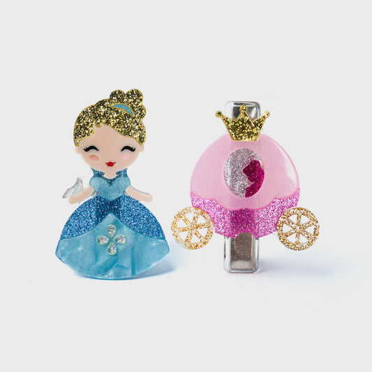 Cute Doll Blue Dress + Carriage Hair Clip